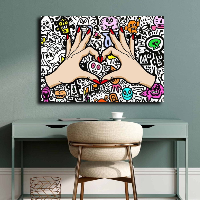 Wallity 70100POP-006 Lienzo Decorativo Multicolor 70 x 100 cm